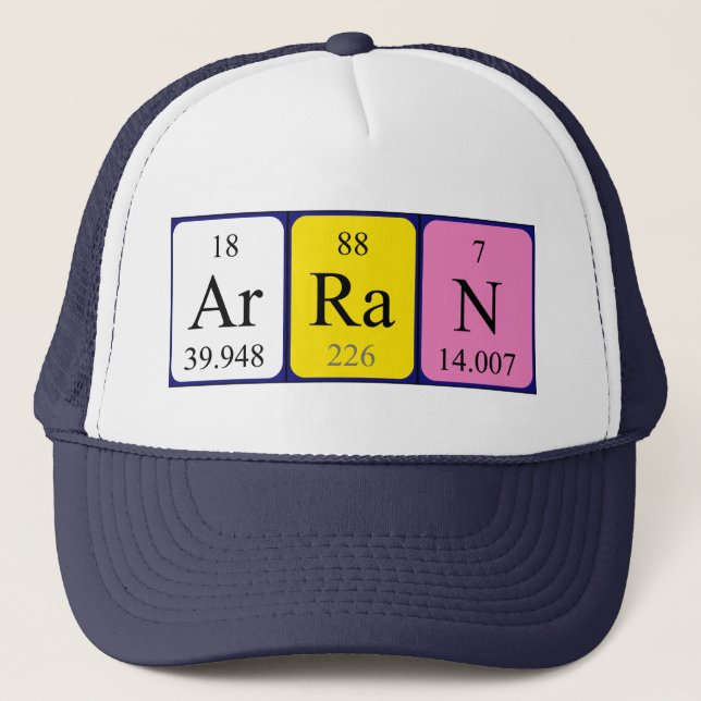 Arran periodic table name hat (Front)