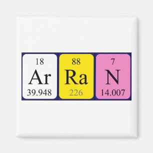 Arran periodic table name magnet