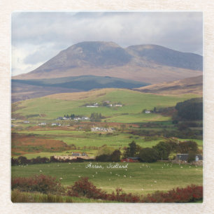 Arran, Scotland scenic landscape Glass Coaster