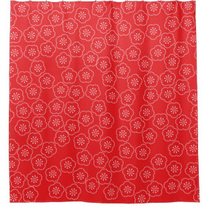 Arranged a traditional Japanese casual kimono patt Shower Curtain