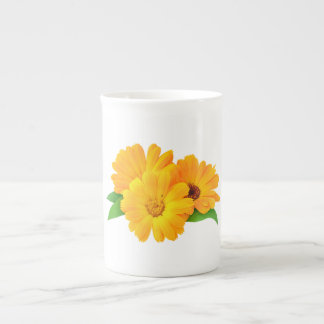 Arranged Calendula Flowers Bone China Mug