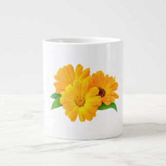 Arranged Calendula Flowers Large Coffee Mug