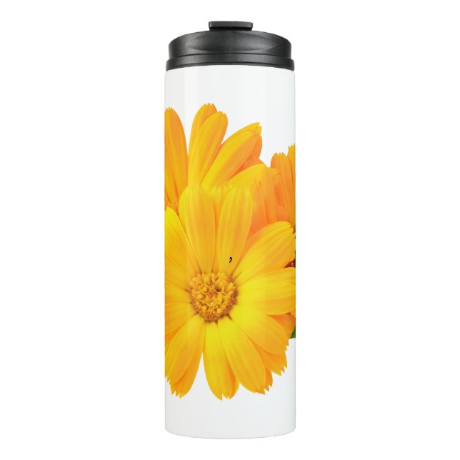 Arranged Calendula Flowers Thermal Tumbler (Front)