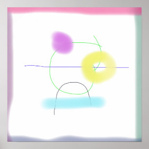 Arranged on a White Background Poster