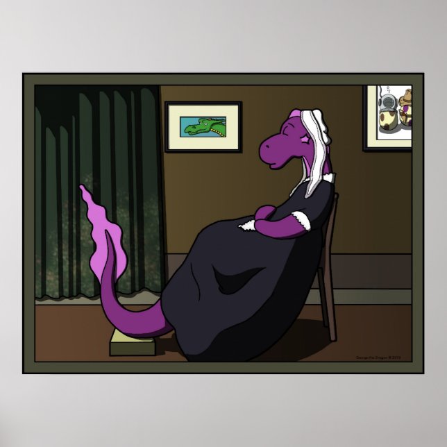 Arrangement in Purple & Green Poster (Front)