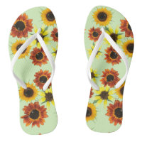 Array Colourful Sunflowers Flowers FlipFlops