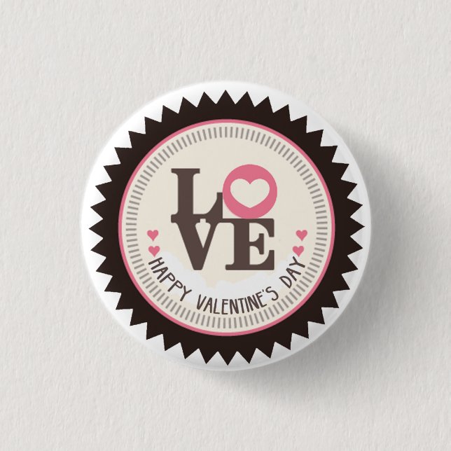 Array of Love Happy Valentine's Day 3 Cm Round Badge (Front)