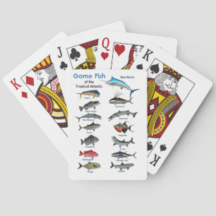 Array of tropical game fish of the Atlantic Playing Cards
