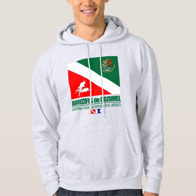 Arrecifes de Cozumel (sq) Hoodie (Front)