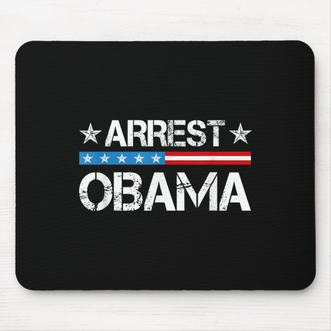 Arrest Obama 2025  Mouse Mat (Front)