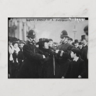 Arrest of a Suffragette in London England c 1910 Postcard