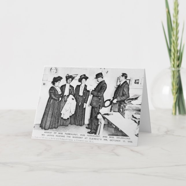 Arrest of Mrs Pankhurst Card (Front)