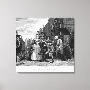 Arrested for Debt, plate V Canvas Print