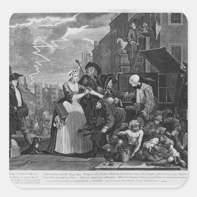 Arrested for Debt Square Sticker (Front)