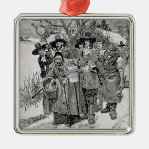 Arresting a Witch Metal Tree Decoration