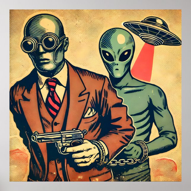 'Arresting an alien' Poster (Front)