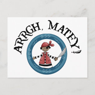 Arrgh Matey Pirate Boy Postcard