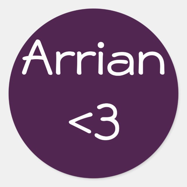 Arrian <3 sticker (Front)