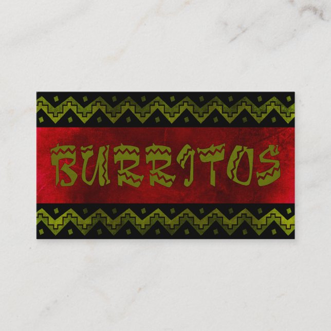 arriba burittos (loyalty punch card) loyalty card (Front)