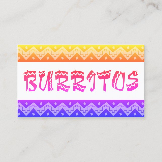 arriba burittos (loyalty punch card) loyalty card (Front)
