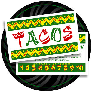 arriba tacos (loyalty punch card) loyalty card