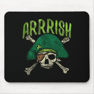 Arrish Irish Pirate Skull Leprechaun St Patricks D Mouse Mat