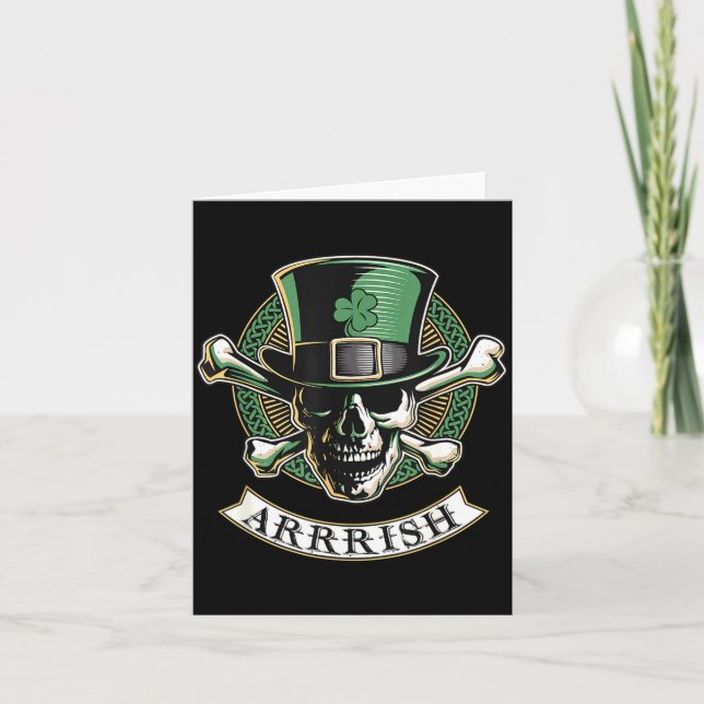 Arrish Irish Rate St Patricks Day, Rate Men Funny  Card (Front)