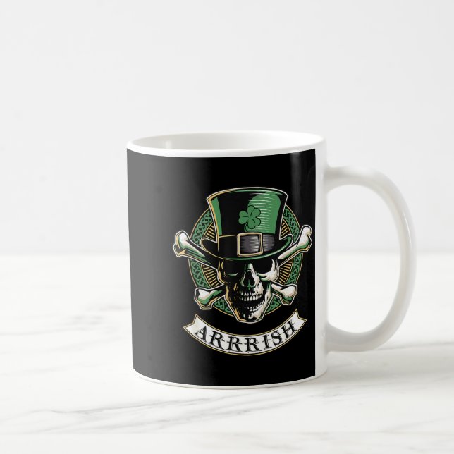 Arrish Irish Rate St Patricks Day, Rate Men Funny  Coffee Mug (Right)