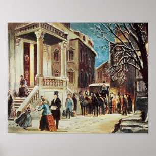 Arrival at the Christmas Party Poster