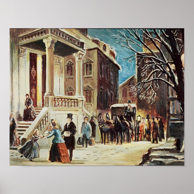 Arrival at the Christmas Party Poster (Front)