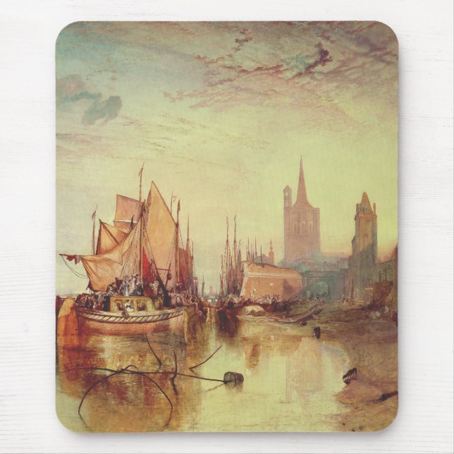 Arrival of a Packet Boat by Joseph Turner Mouse Mat (Front)