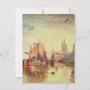 Arrival of a Packet Boat by Joseph Turner Postcard