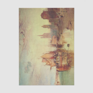 Arrival of a Packet Boat by Joseph Turner Tissue Paper