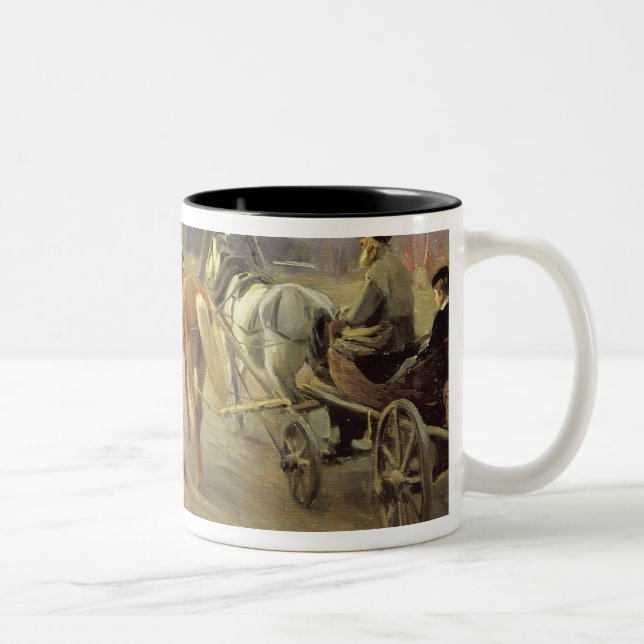 Arrival of a School-Mistress in the Country Two-Tone Coffee Mug (Right)