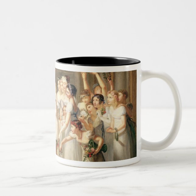 Arrival of Marie-Louise de Habsbourg-Lorraine Two-Tone Coffee Mug (Right)
