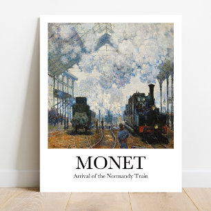 Arrival of the Normandy Train by Claude Monet Poster