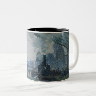 Arrival of the Normandy Train - Monet Two-Tone Coffee Mug