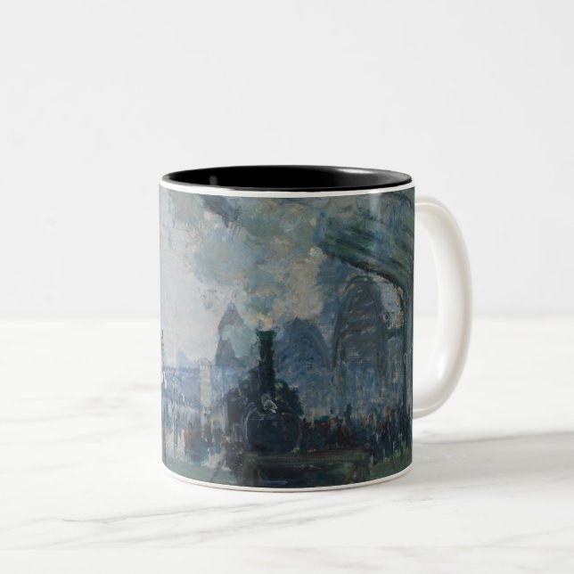 Arrival of the Normandy Train - Monet Two-Tone Coffee Mug (Front Right)