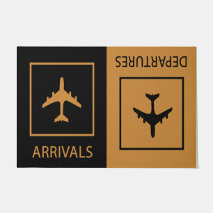 Arrivals and Departures Simple Entryway Doormat