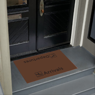 Arrivals Departures Door Mat