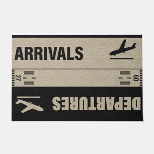 Arrivals & Departures Doormat, Aeroplane Mat