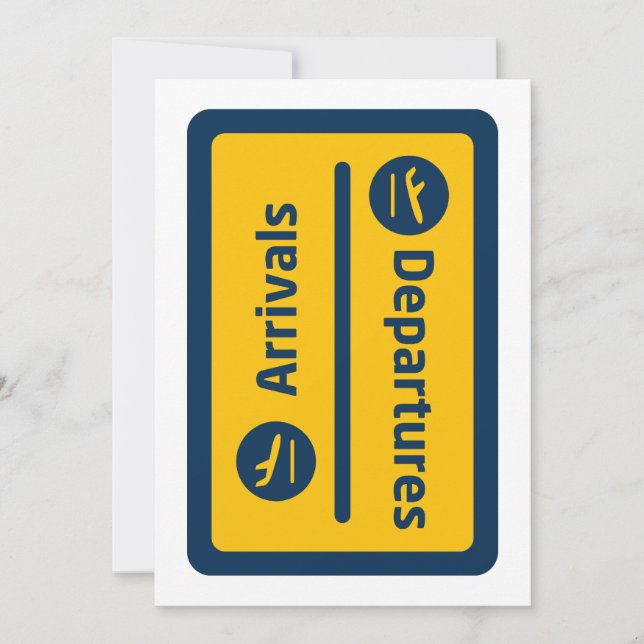 Arrivals/Departures Invitation (Front)