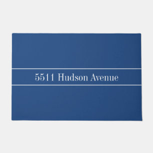 Arrived to Street Address So Blue Doormat