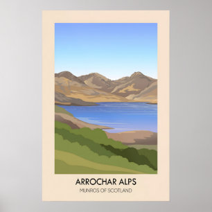 Arrochar Alps Munros of Scotland Poster