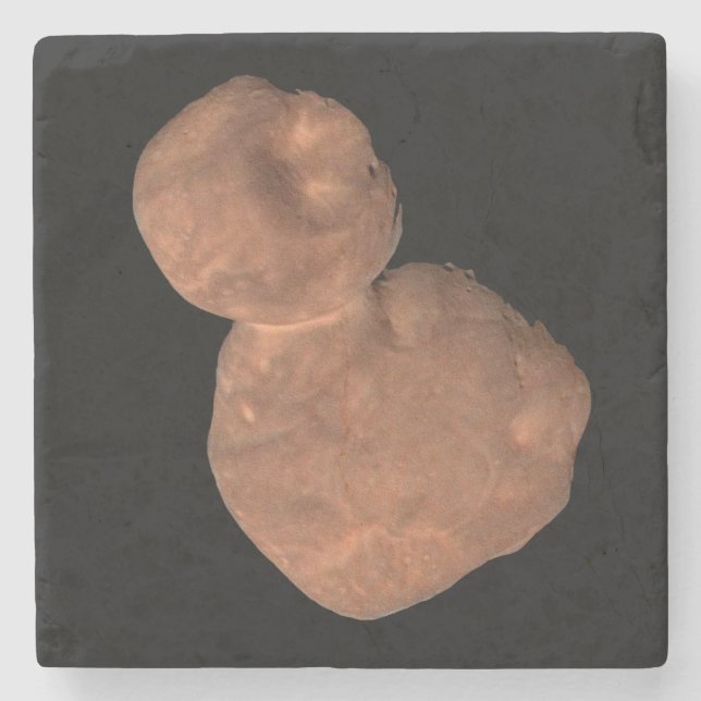 Arrokoth Kuiper Belt Object Stone Coaster (Front)