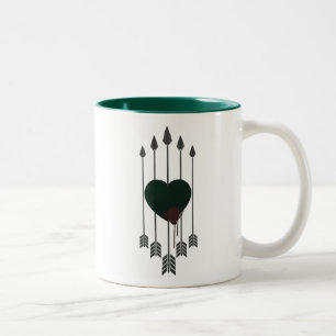 Arrow   Arrows Shot Through Heart Two-Tone Coffee Mug