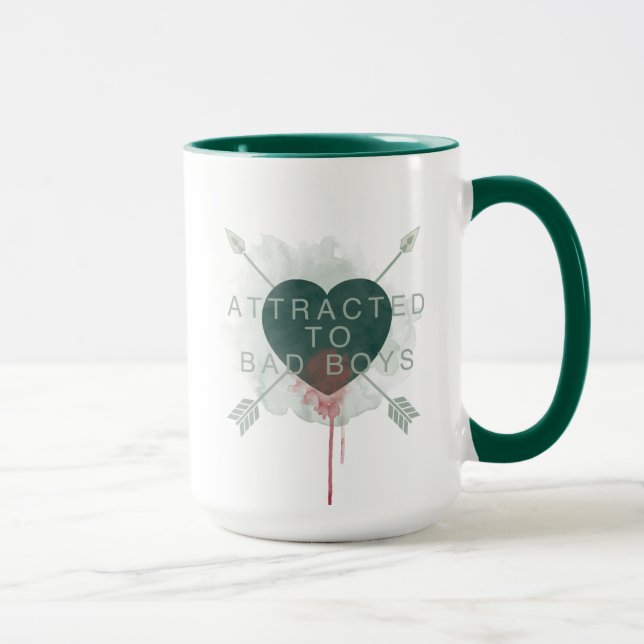 Arrow | "Attracted To Bad Boys" Pierced Heart Mug (Right)