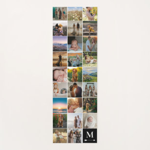 Arrow Black Monogram 26 Square Photo Collage Yoga Mat