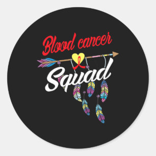 Arrow Blood Cancer Squad Awareness Warrior Gift Classic Round Sticker