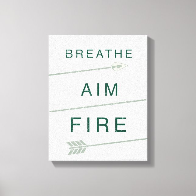 Arrow | Breathe Aim Fire Canvas Print (Front)